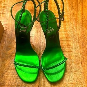 Christian Louboutin spinach green brand new never worn